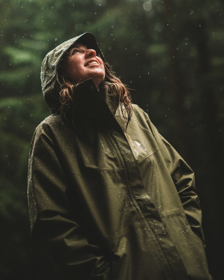 TreeJacket Rain Femme Olive foncé