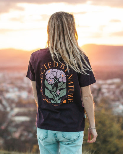 TreeShirt Femme Connected By Nature Deep Purple