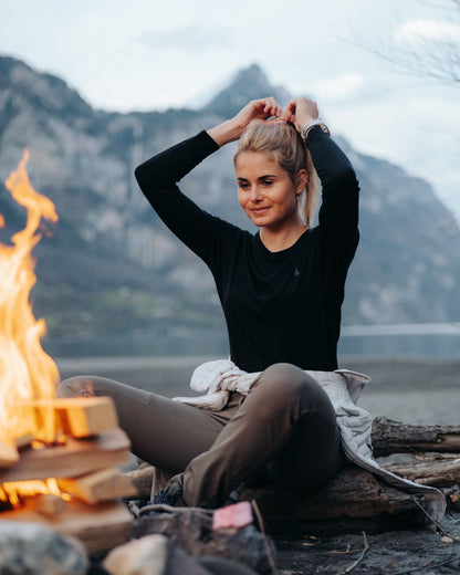 TreeShirt T-shirt à manches longues en laine, coupe ajustée, Femme