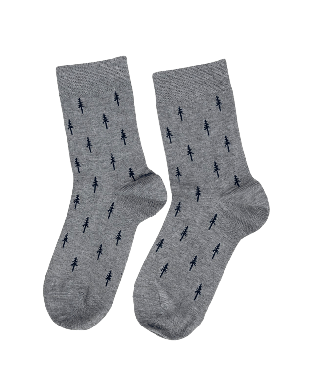 TreeSocks Standard Allover Navy-Grey - SOCKS - NIKIN