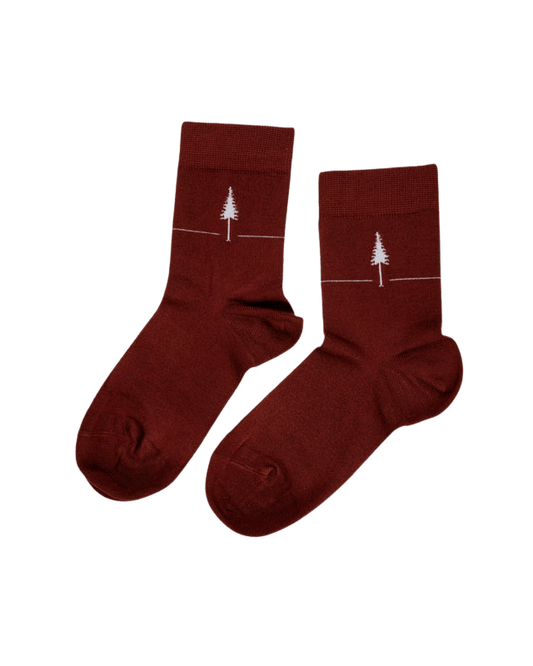 TreeSocks Standard Single Bordeaux - SOCKS - NIKIN