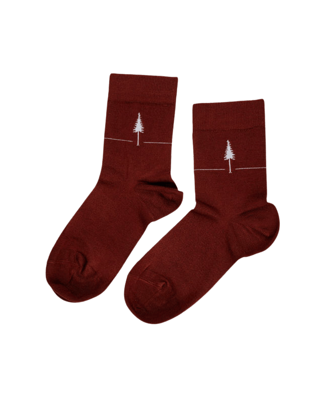 TreeSocks Standard Single Bordeaux