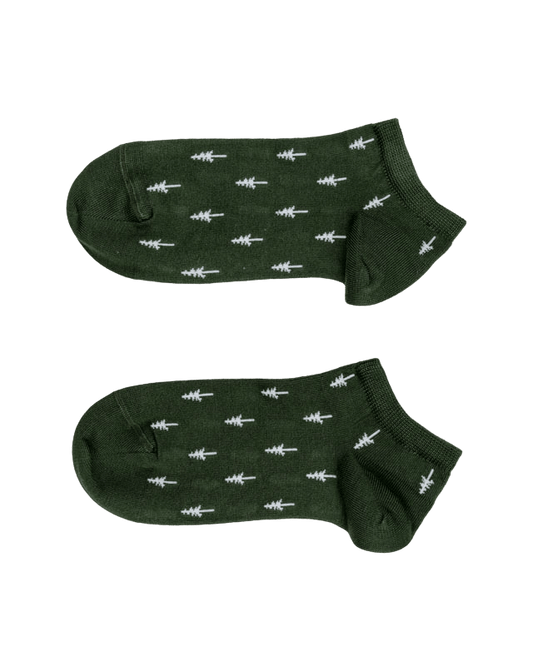 TreeSocks Short Allover Green - SOCKS - NIKIN