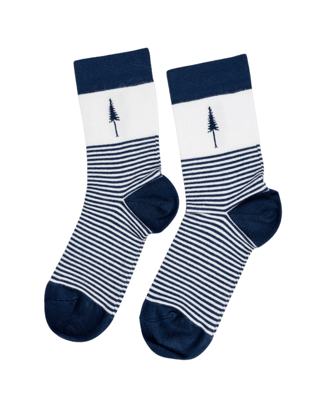 TreeSocks Standard Stripes Navy