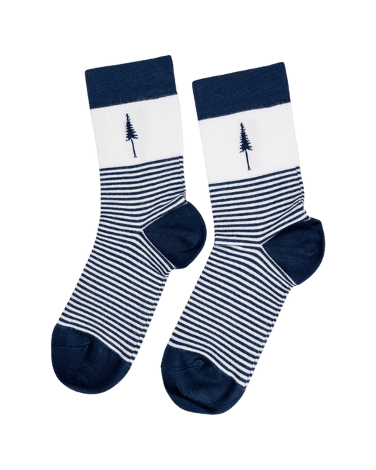 TreeSocks Standard Stripes Navy - SOCKS - NIKIN
