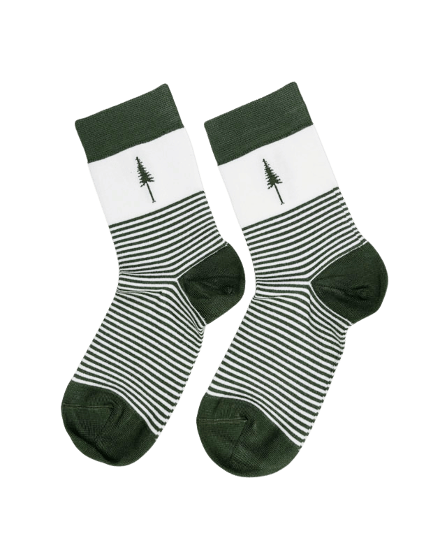 TreeSocks Standard Stripes Green - SOCKS - NIKIN