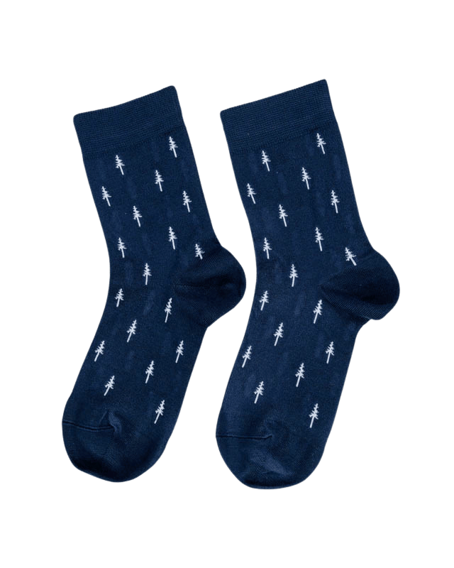 TreeSocks Standard Allover Navy - SOCKS - NIKIN