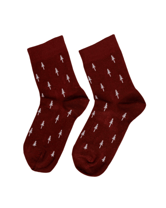 TreeSocks Standard Allover Bordeaux - SOCKS - NIKIN