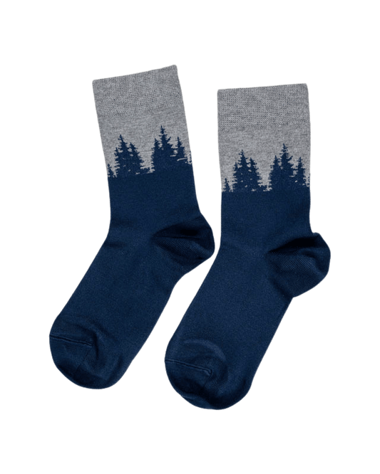 TreeSocks Standard Forest Navy-Grey - SOCKS - NIKIN