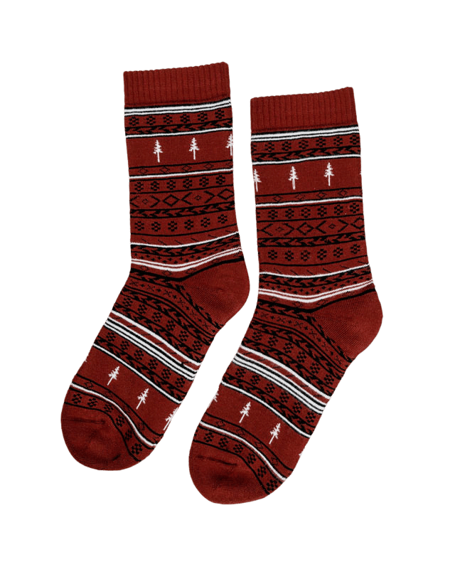 TreeSocks Cosy Norwegian Bordeaux