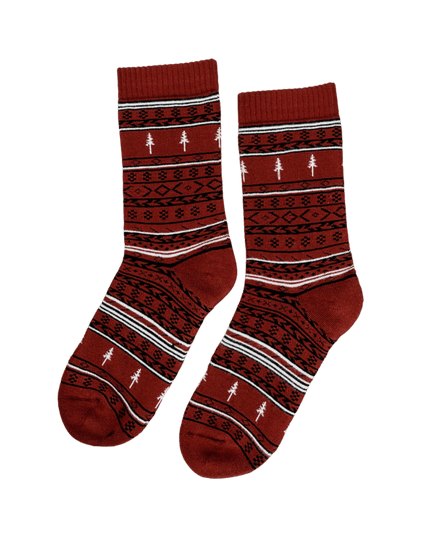 TreeSocks Cosy Norwegian Bordeaux - SOCKS - NIKIN