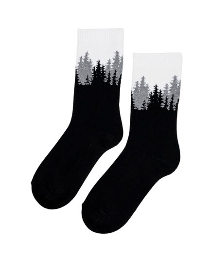 TreeSocks Cosy Double Forest Black - SOCKS - NIKIN