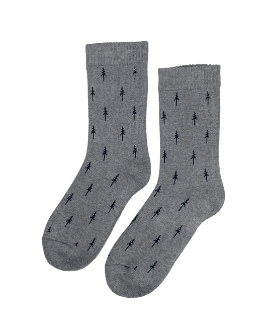 TreeSocks Cosy Allover Grey-Navy - SOCKS - NIKIN