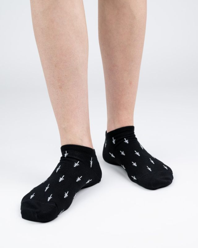 TreeSocks Short Allover Black - SOCKS - NIKIN