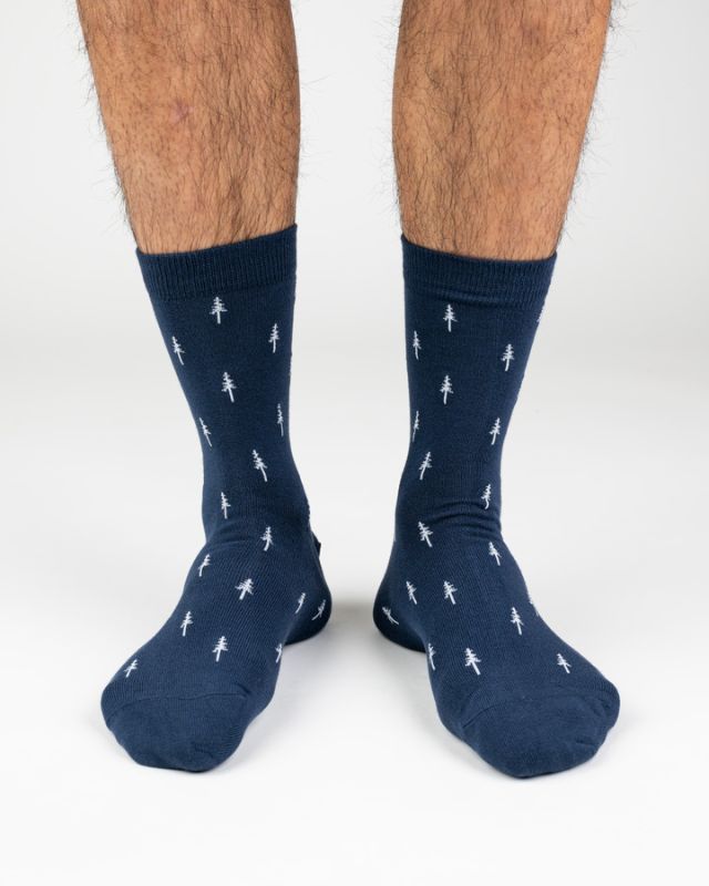 TreeSocks Standard Allover Navy