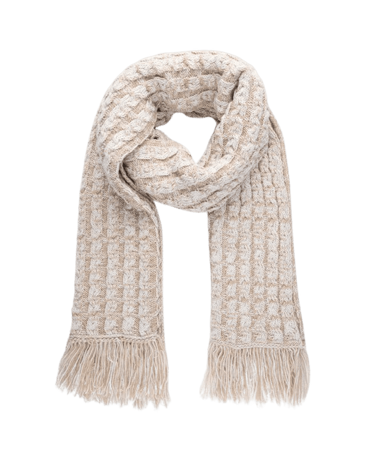 TreeScarf Knitted Beige Mel