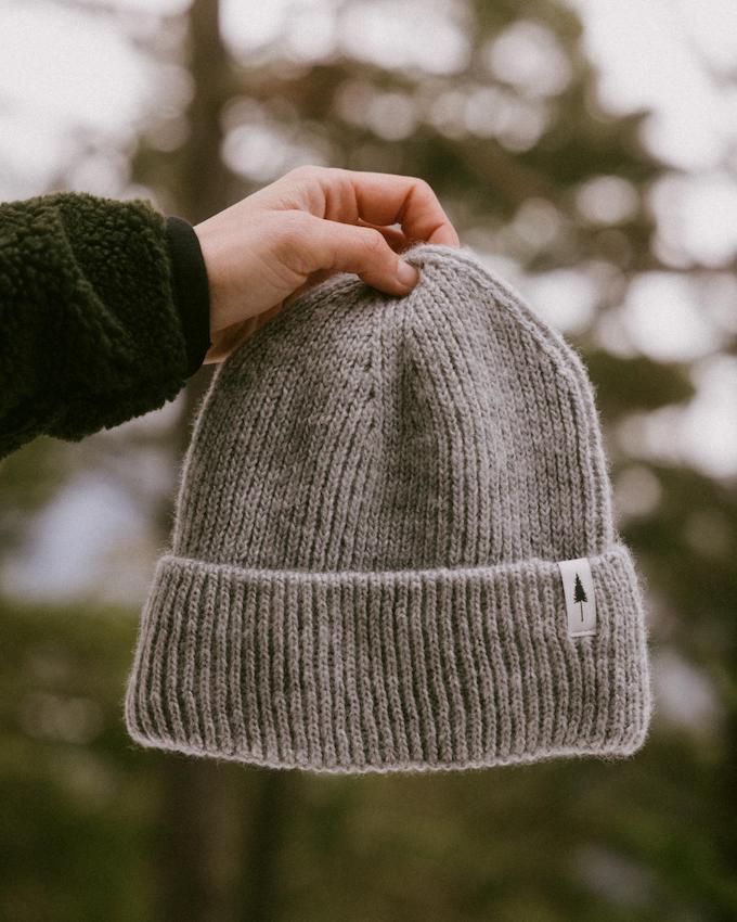 Treeanie Ribbed Cosy Cool Grey Mel - BEANIE - NIKIN