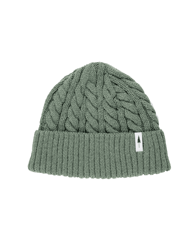 Treeanie Cable Knit - Sage - BEANIE - NIKIN