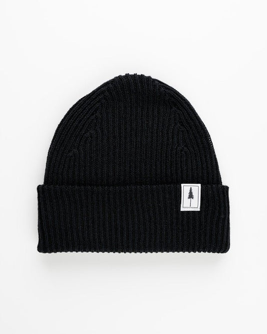 Treeanie Ribbed - Black - BEANIE - NIKIN