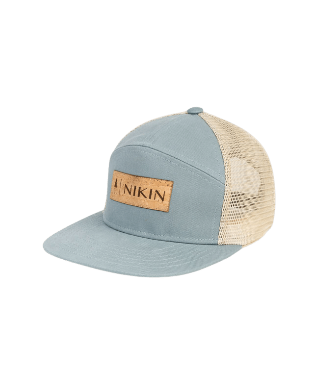 TreeCap 7Panel Trucker NIKIN Cork - Bleu élémentaire - CAP - NIKIN