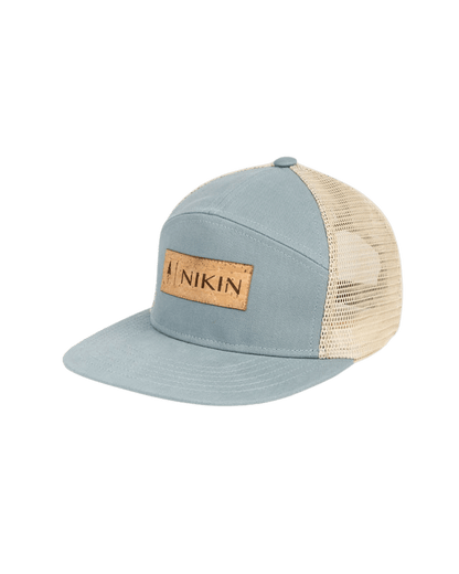 TreeCap 7Panel Trucker NIKIN Cork - Bleu Élémentaire - CAP - NIKIN