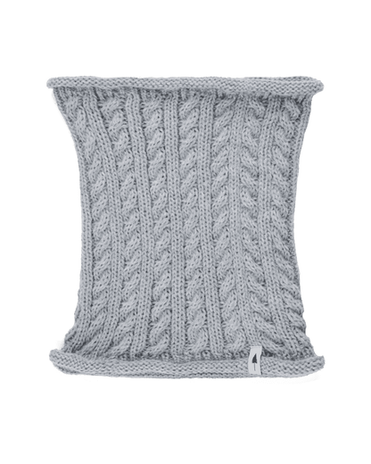 TreeNeckwarmer Cable Knit - Light Grey Mel - ÉCRANS - NIKIN