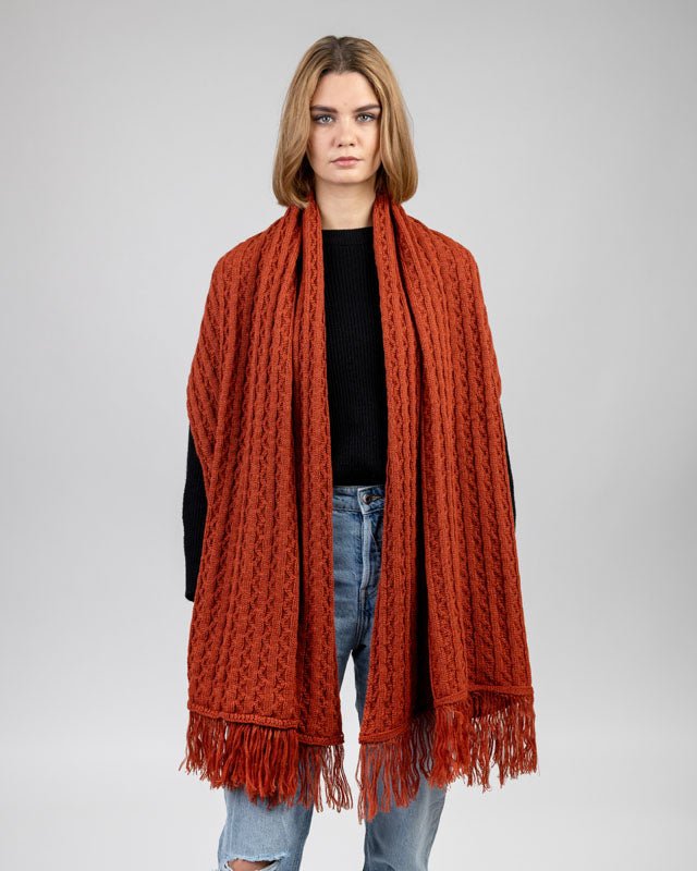 TreeScarf Knitted - Rust - SCARF - NIKIN