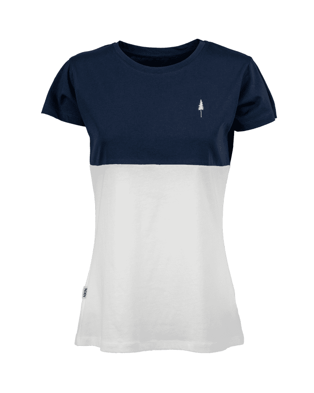 TreeShirt Bicolor Femmes - Navy - TSHIRT - NIKIN