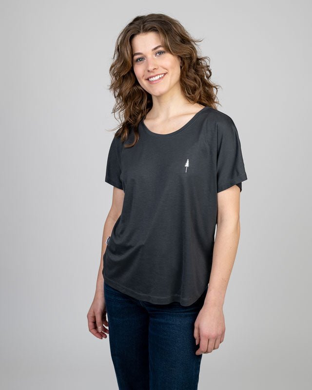 TreeShirt Dolman Women Dark Anthracite - Dark Anthracite - TSHIRT - NIKIN