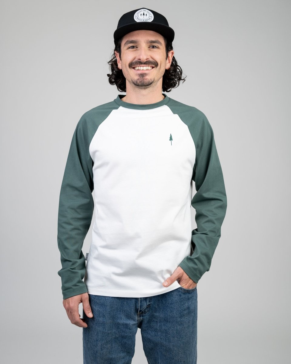 TreeShirt T-shirt long raglan - Juniper-White - LONGSLEEVE - NIKIN