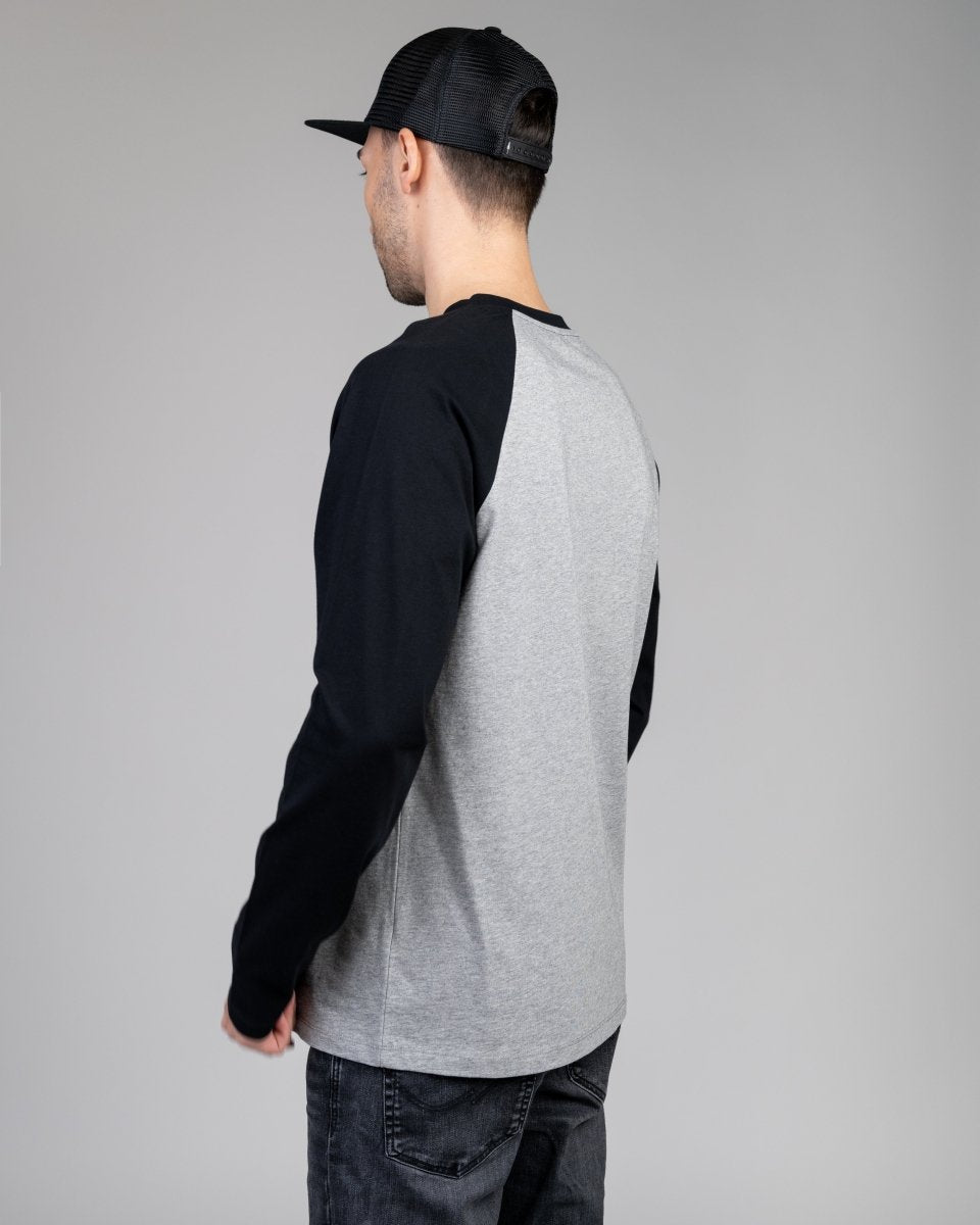 TreeShirt Manches longues Raglan Grey Mel-Black - Grey Mel-Black - LONGSLEEVE - NIKIN