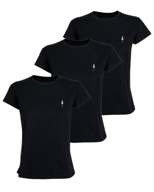 TreeShirt Femme Noir 3-Pack