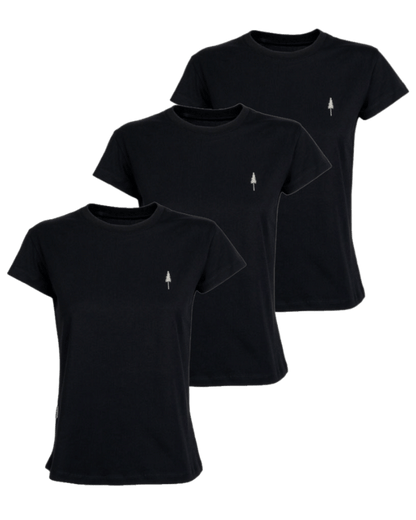 TreeShirt Femme Noir 3-Pack