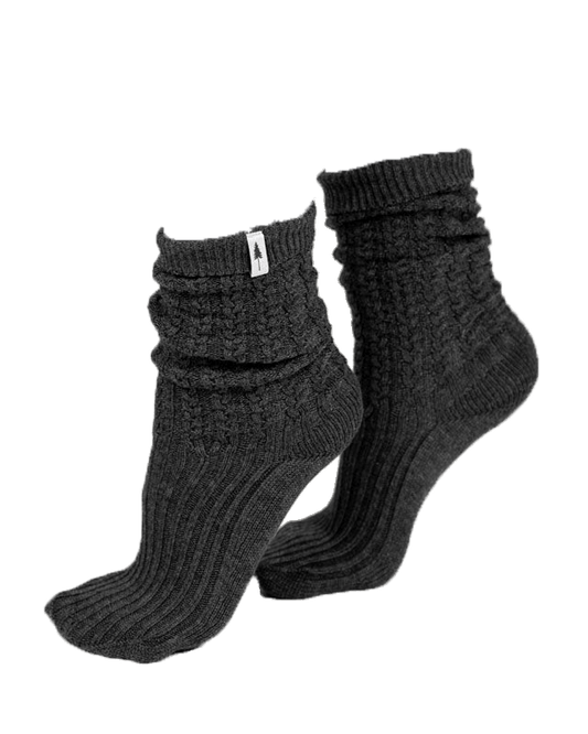 TreeSocks Tissu confortable noir Mel