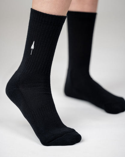 TreeSocks Ribbed - Black - SOCKS - NIKIN