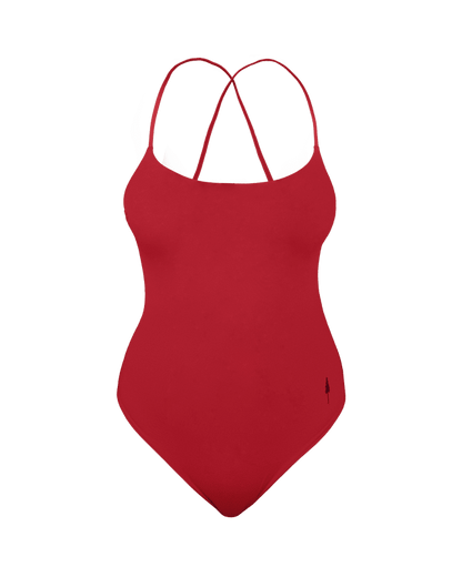TreeSuit Swim Laceup Women - Bloodstone Red - SWIMWEAR - NIKIN