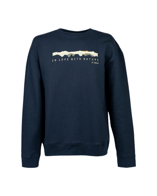 TreeSweater Mountain Panorama - Dark Navy - SWEATER - NIKIN