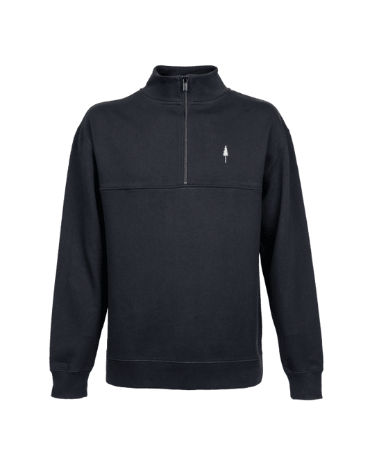TreeSweater Quarter Zip - Black - SWEATER - NIKIN