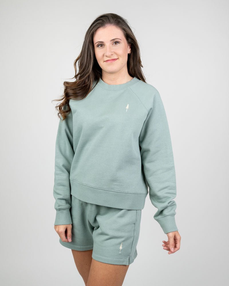 TreeSweater Raglan Women - Turquoise - SWEATER - NIKIN