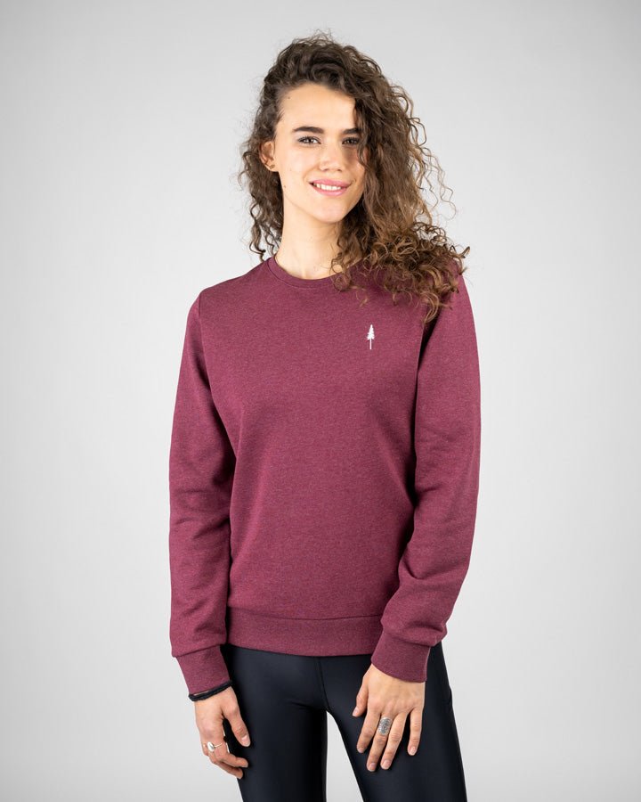 TreeSweater Femme - Bordeaux Mel - SWEATER - NIKIN