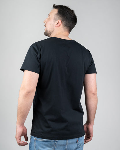 Black | V-Neck Unisex - T-Shirt - NIKIN