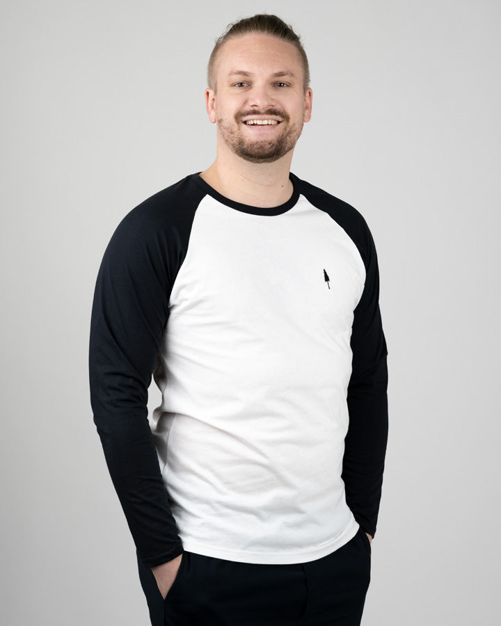 Black-White | Longsleeve Raglan Unisex - Longsleeve - NIKIN