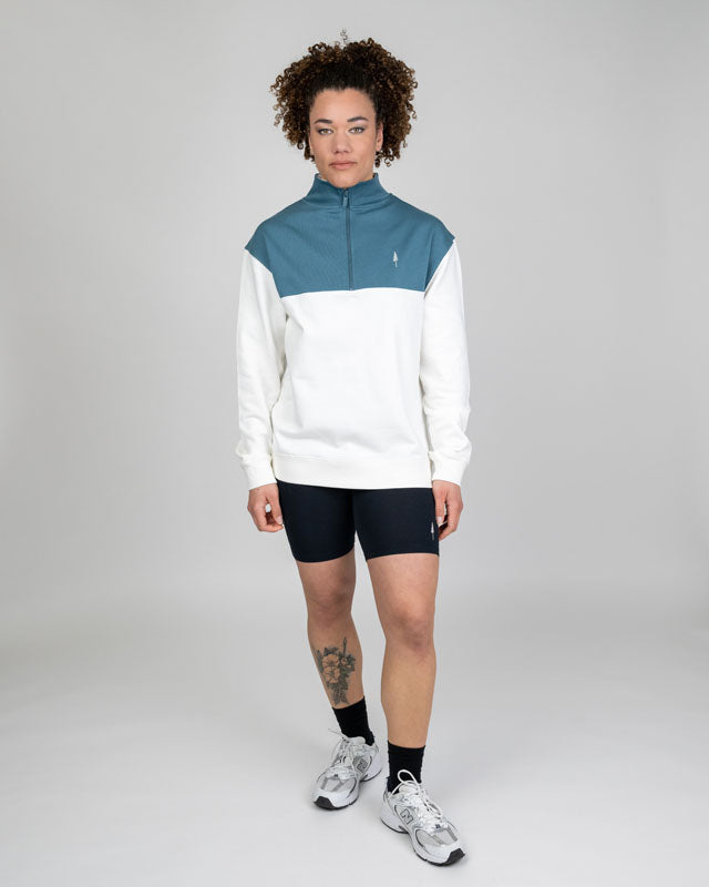 TreeSweater Quarter Zip Colorblock